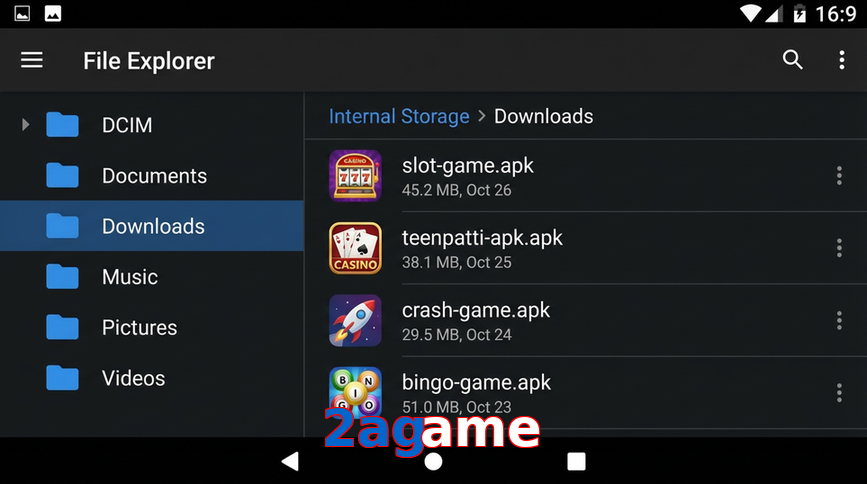 Main screen of 2Agame gameapk page for PK players